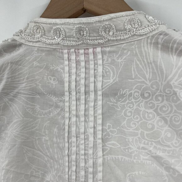 Lilly Pulitzer Sarasota Tunic Beaded Resort White - Picture 9 of 12